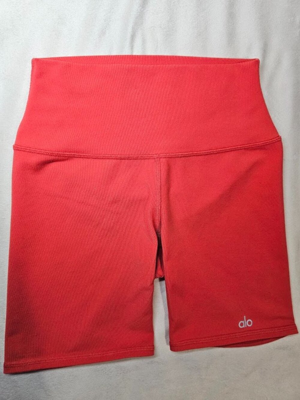 ALO Yoga Airbrush High Waist Biker Shorts Coral XXS